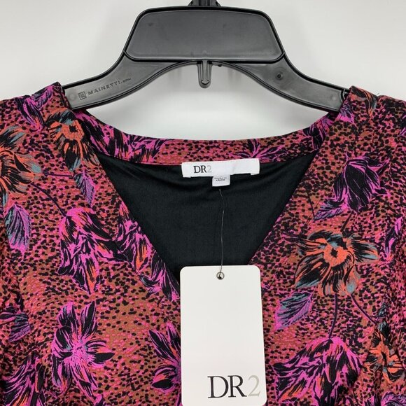 DR2 Daniel Rainn Dress Floral Print V Neck Tie Waist NWT - Picture 2 of 8